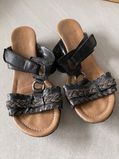 Rieker Pantoletten braun Gr. 38 mit kleinem Absatz gebraucht