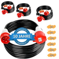 CEE Verlängerungskabel Starkstromkabel Kraftstromkabel Gummi 400V 5G2,5mm² 16A