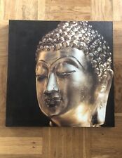 Bild Buddha Leinwand Holzrahmen Ikea Butlers 30x30cm Dekoration schwarz Gold Rar