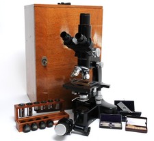 Leitz Wetzlar Laborlux stereo Mikroscope KIT w. lenses and accessories