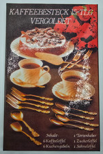 Kaffeebesteck vergoldet 15 Tlg