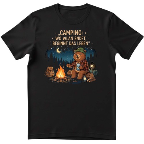 Herren shirt camping wlan - herren, t-shirt