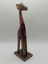 Holzgiraffe Holzgiraffen Holz Giraffe Afrika Style Handmade, vintage, 40cm
