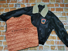 *REDSKINS FLIEGER PILOTEN A2 LEDERJACKE + WESTE*APACHE HUBSCHRAUBER*XXL*TIP TOP