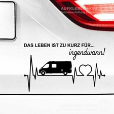 Herzschlag Wohnmobil Bus 20cm Das Leben Spruch B116 Autoaufkleber Camper Urlaub