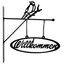 Schild Willkommen Vogel