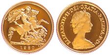 England 1/2 Sovereign 1980 Queen Elisabeth II PP, mit Etui + Zertifikat  120729