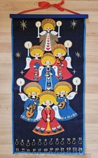 Adventskalender -Jute - Södahl  dänisches Design(?)  - 1970er Jahre -Vintage