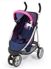 Bayer-Design Puppen-Jogger Sport mit Einhorn in Lila Pink | Wie NEU - Unbenutzt