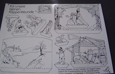 Bastelbogen KRIPPE – Friederike Fürst, 1991 - Papierkrippe Weihnachtskrippe NEU