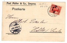 Türkei 1907 FIRMENKARTE PAUL