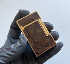 S.T. Dupont Ligne 2 Groß DAVIDOFF Wurzelholz Echtholz-Inlay NEU Abgedichtet! RAR