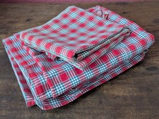 2tlg. Garnitur Antik Bauernbettwäsche Kissen Decke Bezug Baumwolle