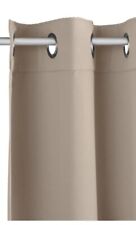 Vorhang Set sand 145 x 225 cm leicht Gardine Seitenschal Store 2 Stk. taupe