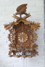 Alte Kuckucksuhr Schwarzwälder Jagdlich beschnitzt