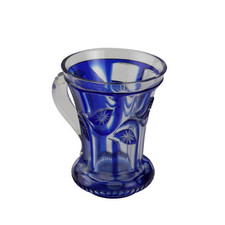 Antiker Krug Kristall Tschechische Republik des XIX Jhs Originell