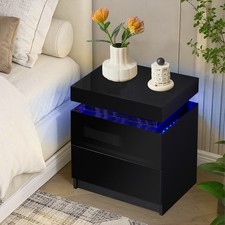 2 Schubladen Nachttisch LED