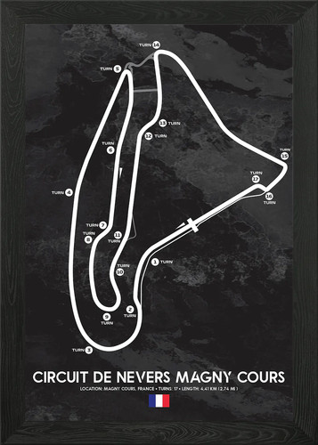 Magny cours gerahmtes wandbild - magny,