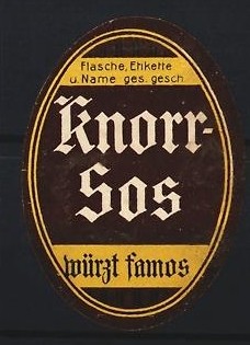 Reklamemarke knorr sos - reklamemarke, knorr-sos