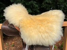 Lammfell Sattelbezug Sattelauflage Lammfellbezug Western Sattelpad Beige Creme