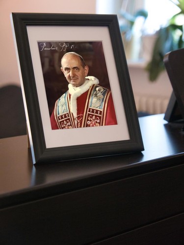 Repro autogramm papst paulus - papst,