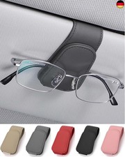 JEJA Brillenhalter für Auto Sonnenblende, Leder Sonnenbrillen Halterung für A