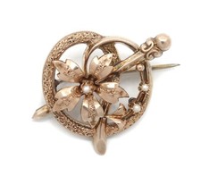 Historismus Brosche - 585er