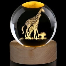 Kristallkugel Giraffe Deko mit