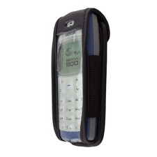 caseroxx Ledertasche mit Gürtelclip für Nokia 1100 / 1101 in schwarz aus Echtled