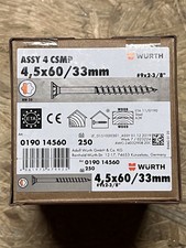 Würth Holzschraube,4,5x60mm, Teilgewinde Senkfräßkopf, (OVP)