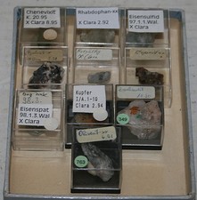 Mineralienlot C51 10 Dosen à 1,75 Euro , Grube Clara , Schwarzwald Mineralien