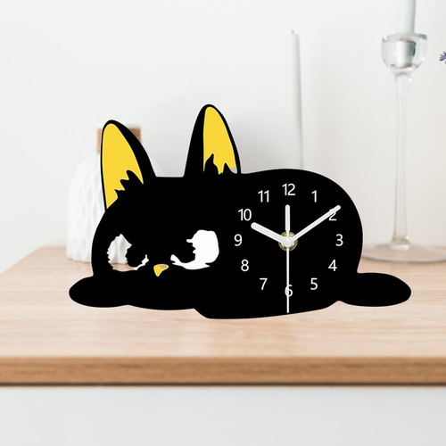 Tischuhr mit katzenmotiv - tischuhr,