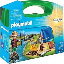 Playmobil Family Fun Carry Case Camping Adventure 9323 Neu & OVP Kanu Zelt Angel