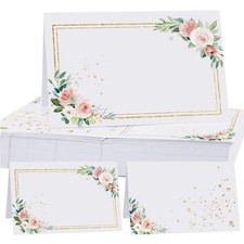 50 Tischkarten Blumen Design