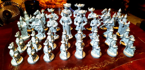 Schachfiguren aus zinn - schachfiguren,