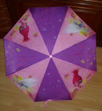 Taschenschirm Trolls rosa lila mit Motiven Poppy + Guy Diamond DM 90 cm