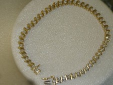 1,00 ct Diamant massives Spiral Armband 10K Gelbgold 