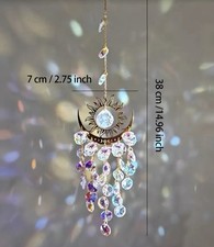 Sonnenfänger suncatcher Prismen Sonne Mond klare Kristall Windspiel Dekoration