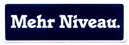 Mehr niveau aufkleber - mehr,