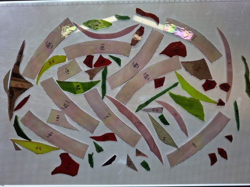 Tiffany glaskunst spiegel oval - glaskunst,