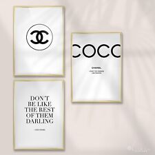 Poster SET A4 - 3 St. (+1 PosterGESCHENK!) Fashion inspiriert Plakat Parfüm