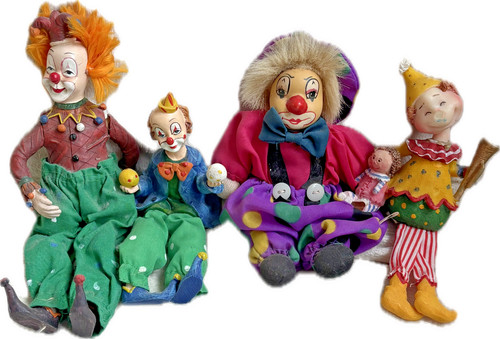 Harlekin klown sitzend - 4, klown,