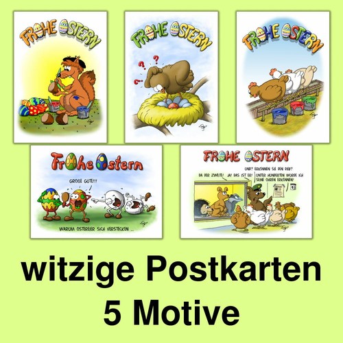100 witzige osterkarten - 100,
