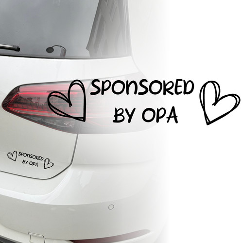 Auto aufkleber sponsored by - aufkleber,