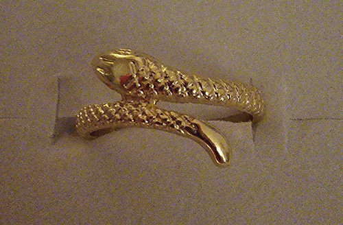 Goldfarbener schlangenring - goldfarbener,