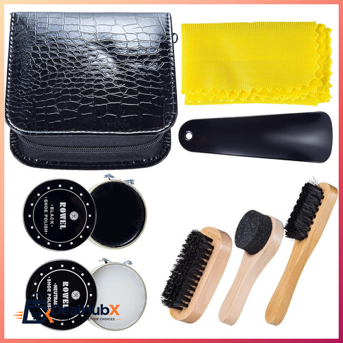 Schuhputzset teile schwarz - schuhputzset, 8