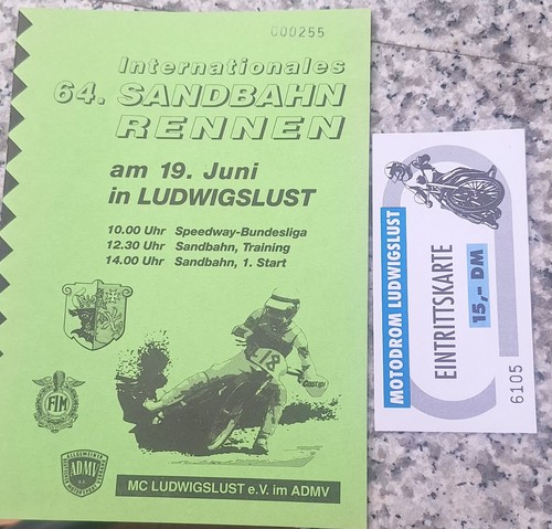 Programm ticket speedway - ticket,
