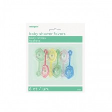 Deko Rasseln, bunt, 6 Stück -