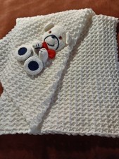 Selbst gehäkelte baby Decke