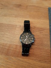 Damen Armbanduhr schwarz Metall Genova